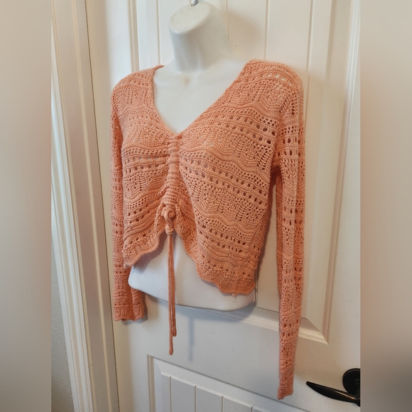 Ultra Flirt Juniors' Ruched Knit Sweater - For Macy's Size Small | Like New - Picture 3 of 6